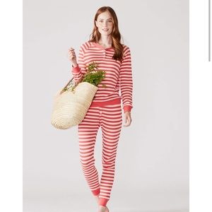 Lake pajamas waffle set in persimmon